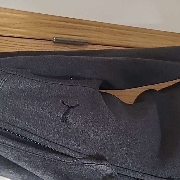 Puma asymmetrical zip up moto jacket sweatshirt - Picture 2 of 3